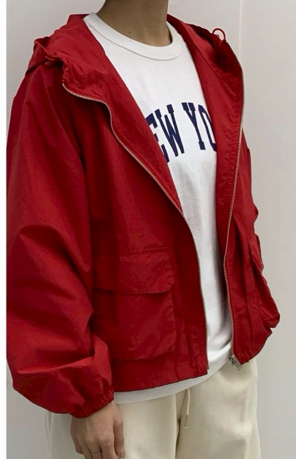 B73.帽可調家亮彩大口袋防風外套