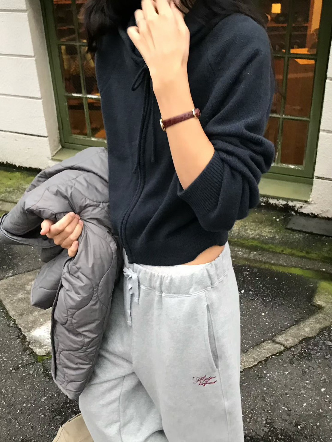 A06.小V家百搭拉克蘭連帽毛衣外套
