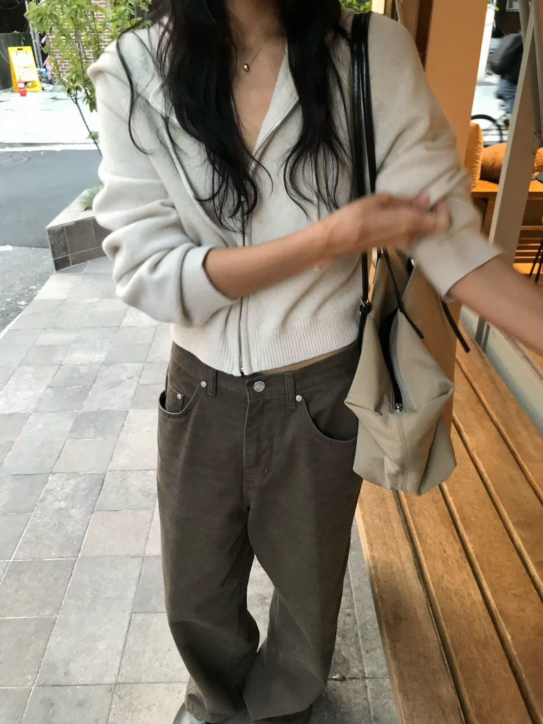 A06.小V家百搭拉克蘭連帽毛衣外套