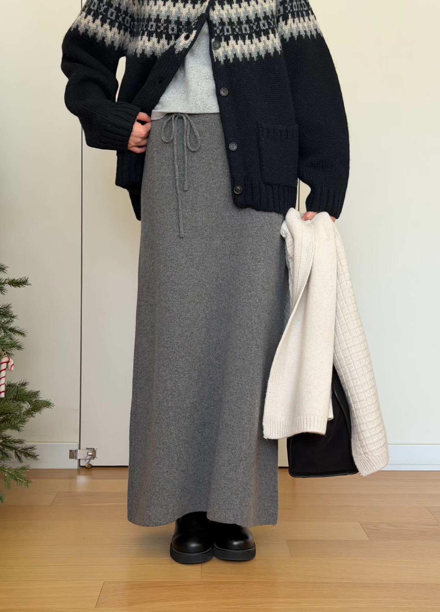 A58.瘦瘦歐膩北歐圖騰毛衣外套