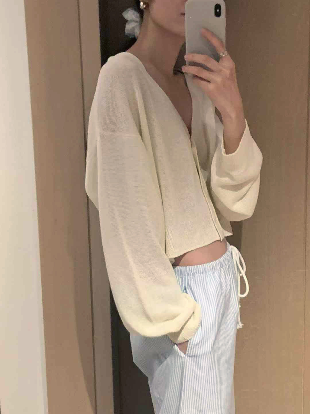 A17.顏值家甜美V領小外套