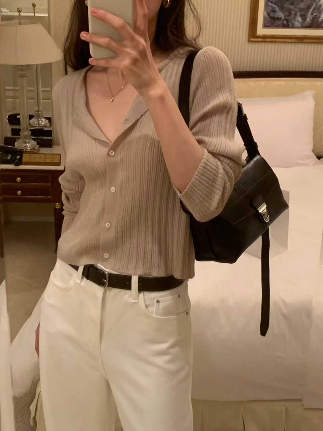 B79.顏值家漸變坑條馬海毛小外套