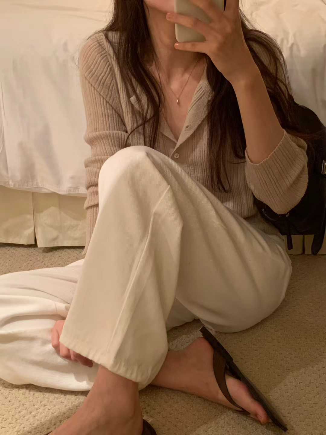 B79.顏值家漸變坑條馬海毛小外套