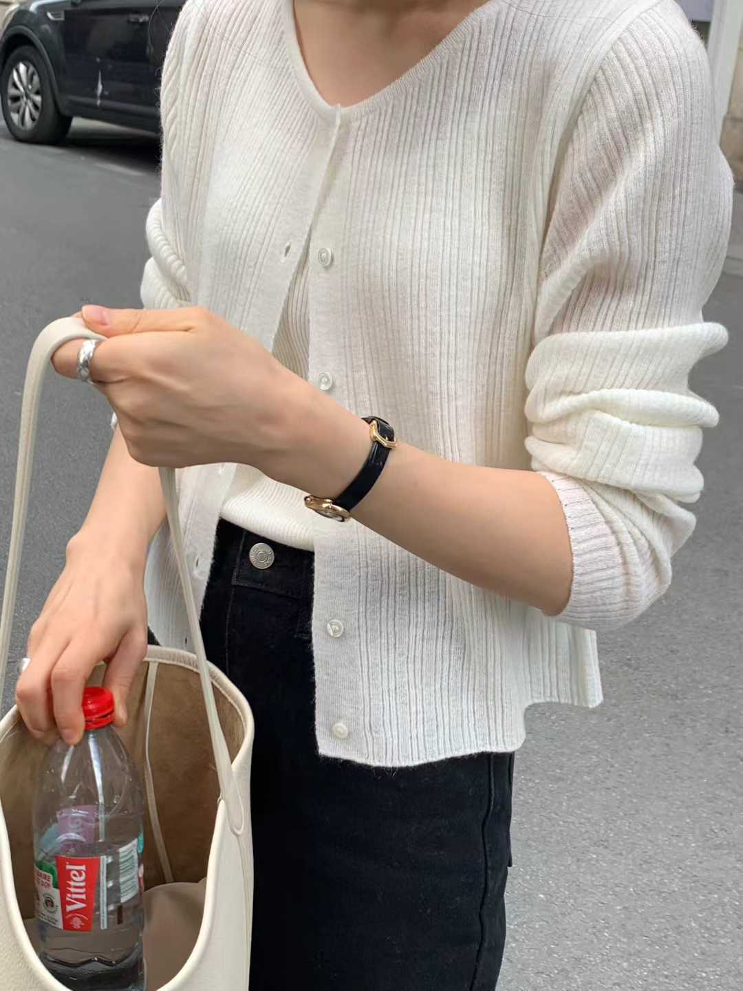 B79.顏值家漸變坑條馬海毛小外套