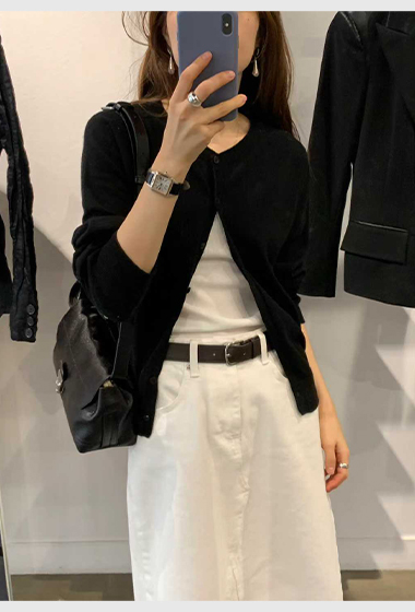 A21.顏值家柔色針織小外套