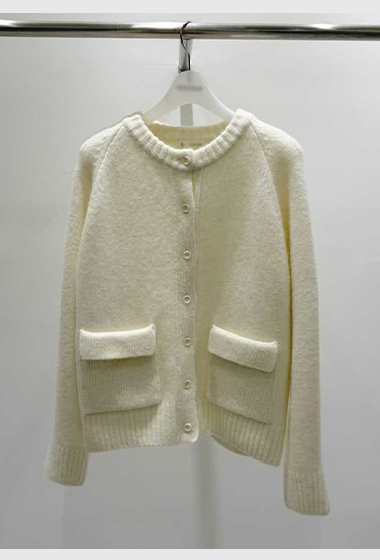 B82.質感家保暖口袋圓領針織外套