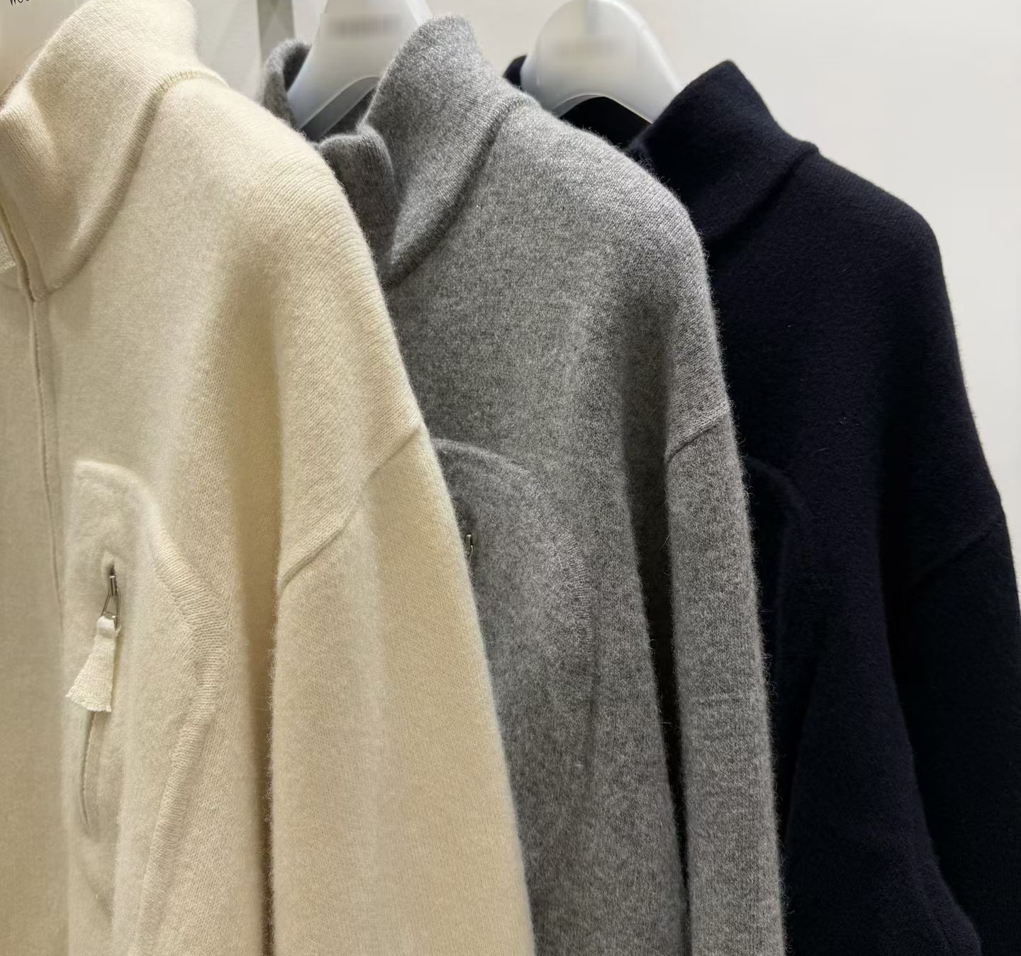 B81.質感家高領單邊口袋拉鍊外套