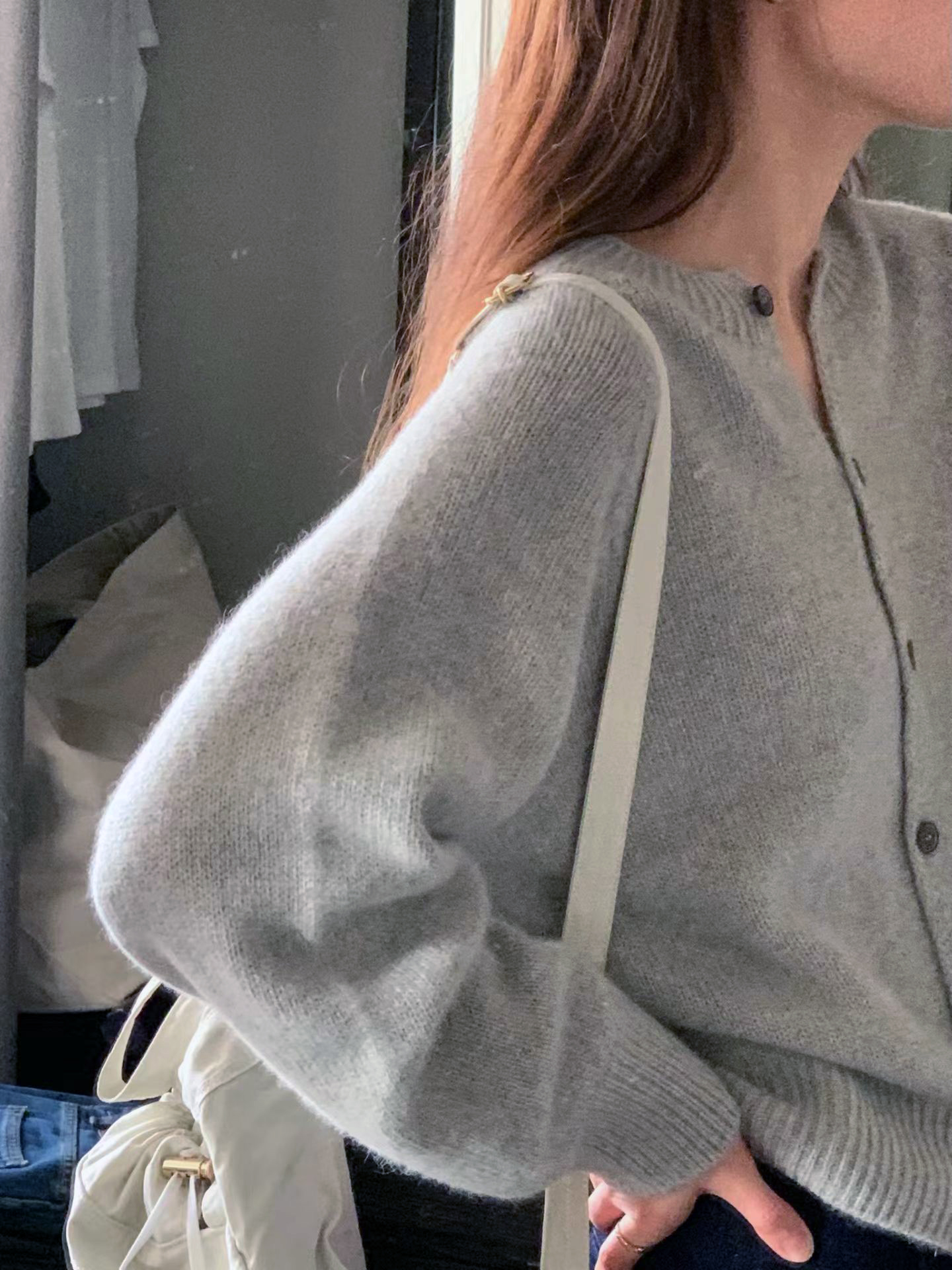 B34.顏值家浣熊混7%CASHMERE無縫外套