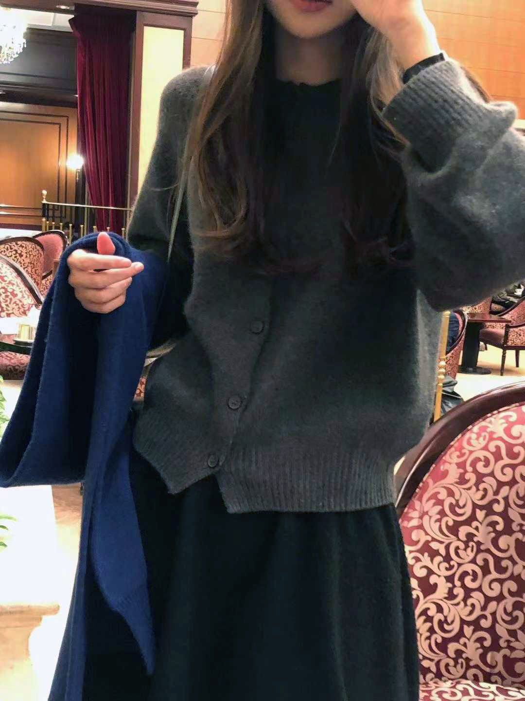 B34.顏值家浣熊混7%CASHMERE無縫外套