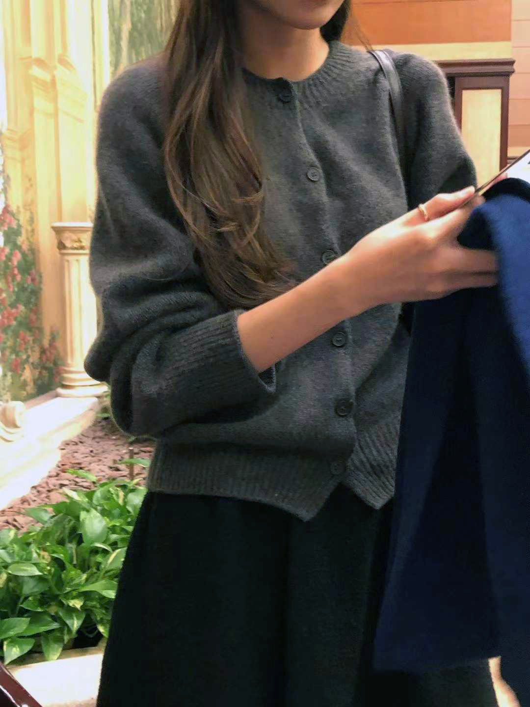 B34.顏值家浣熊混7%CASHMERE無縫外套