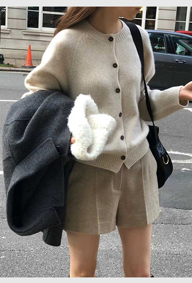 B34.顏值家浣熊混7%CASHMERE無縫外套