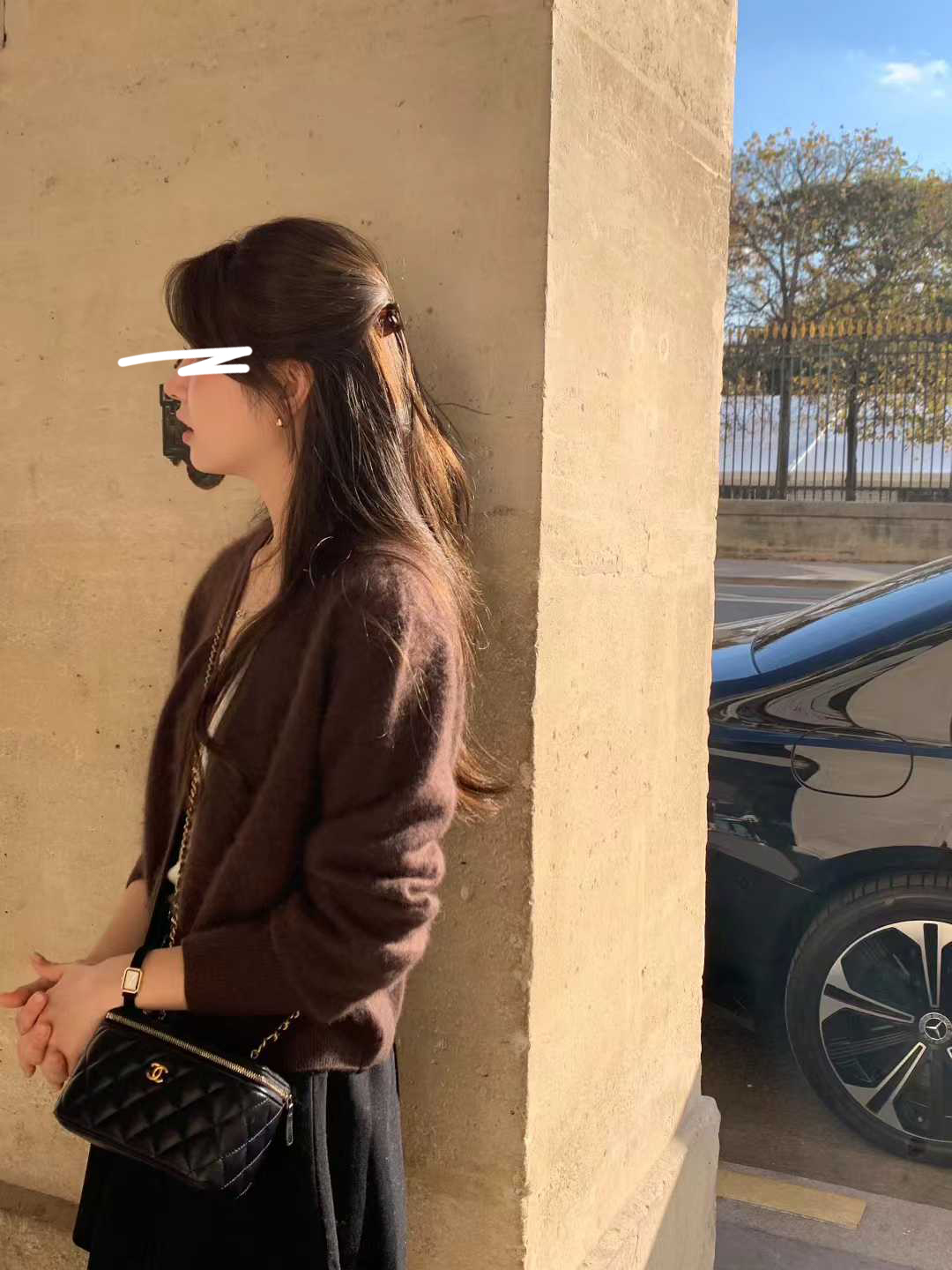 A17.顏值家V領柔美5%CASHMERE小外套