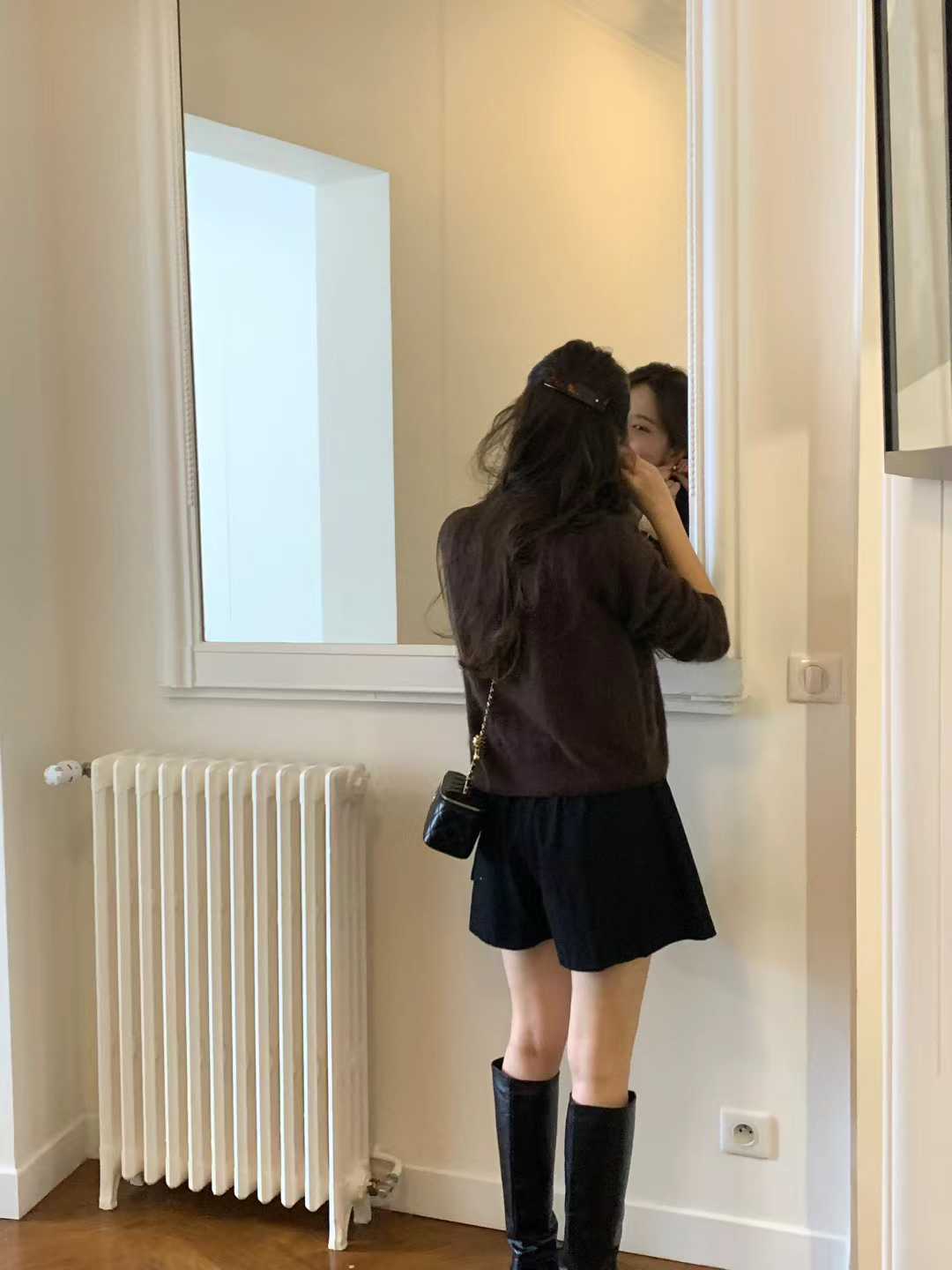 A17.顏值家V領柔美5%CASHMERE小外套