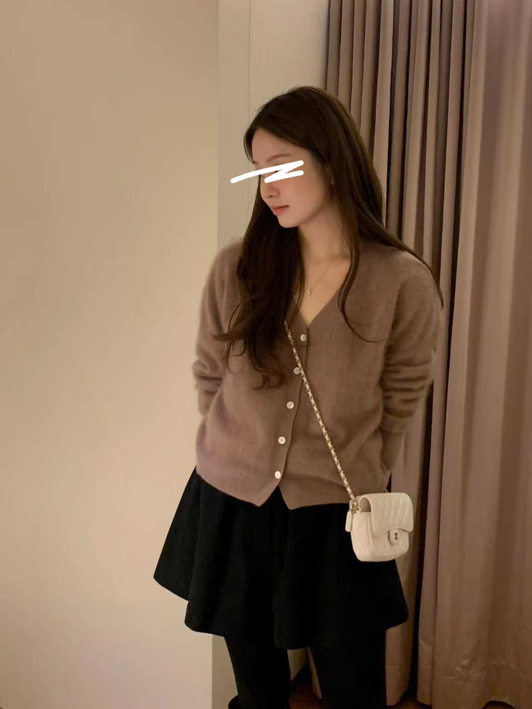 A17.顏值家V領柔美5%CASHMERE小外套