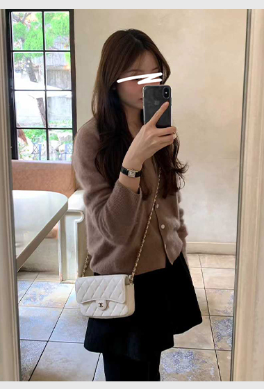 A17.顏值家V領柔美5%CASHMERE小外套