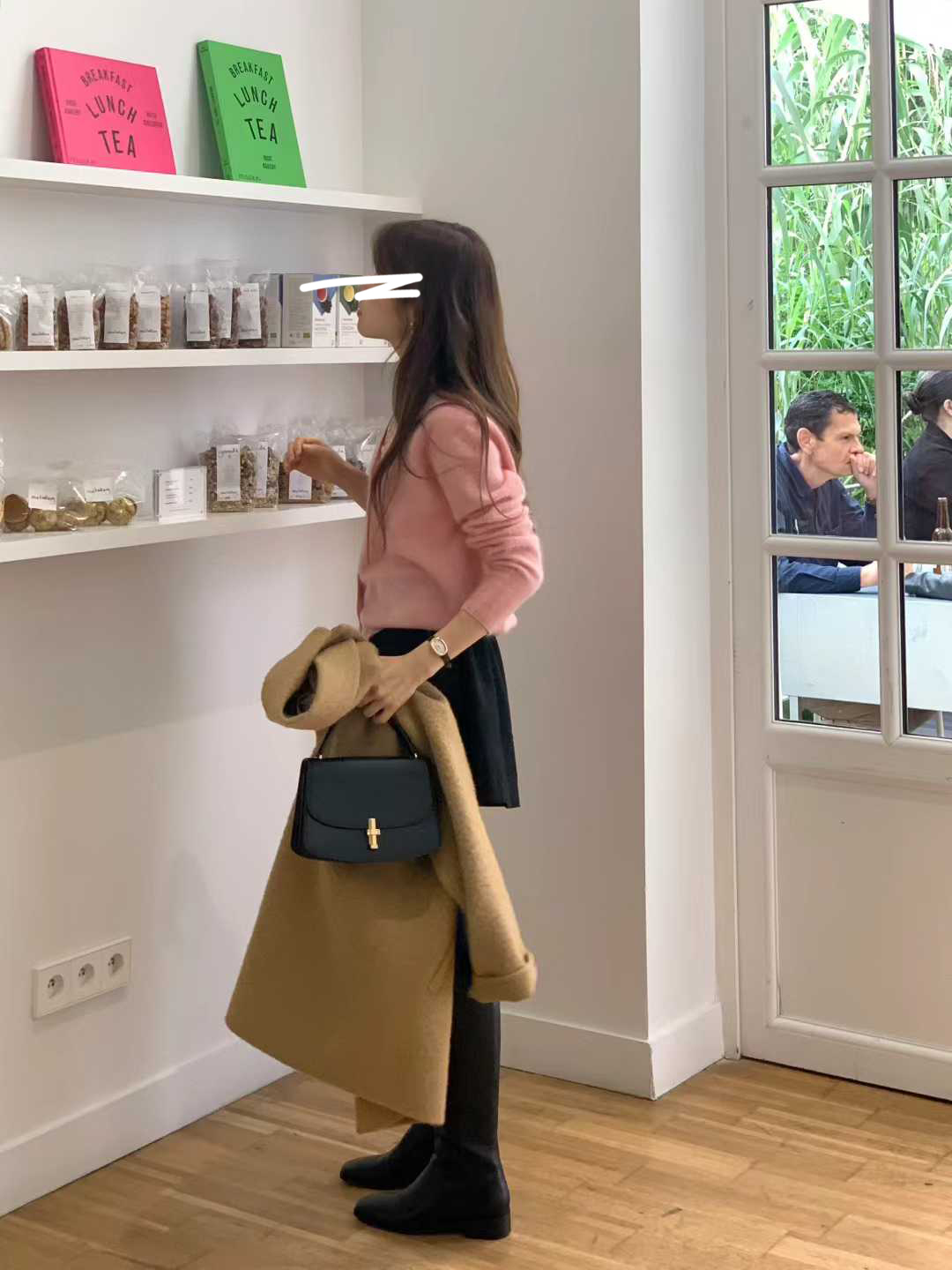 A17.顏值家V領柔美5%CASHMERE小外套