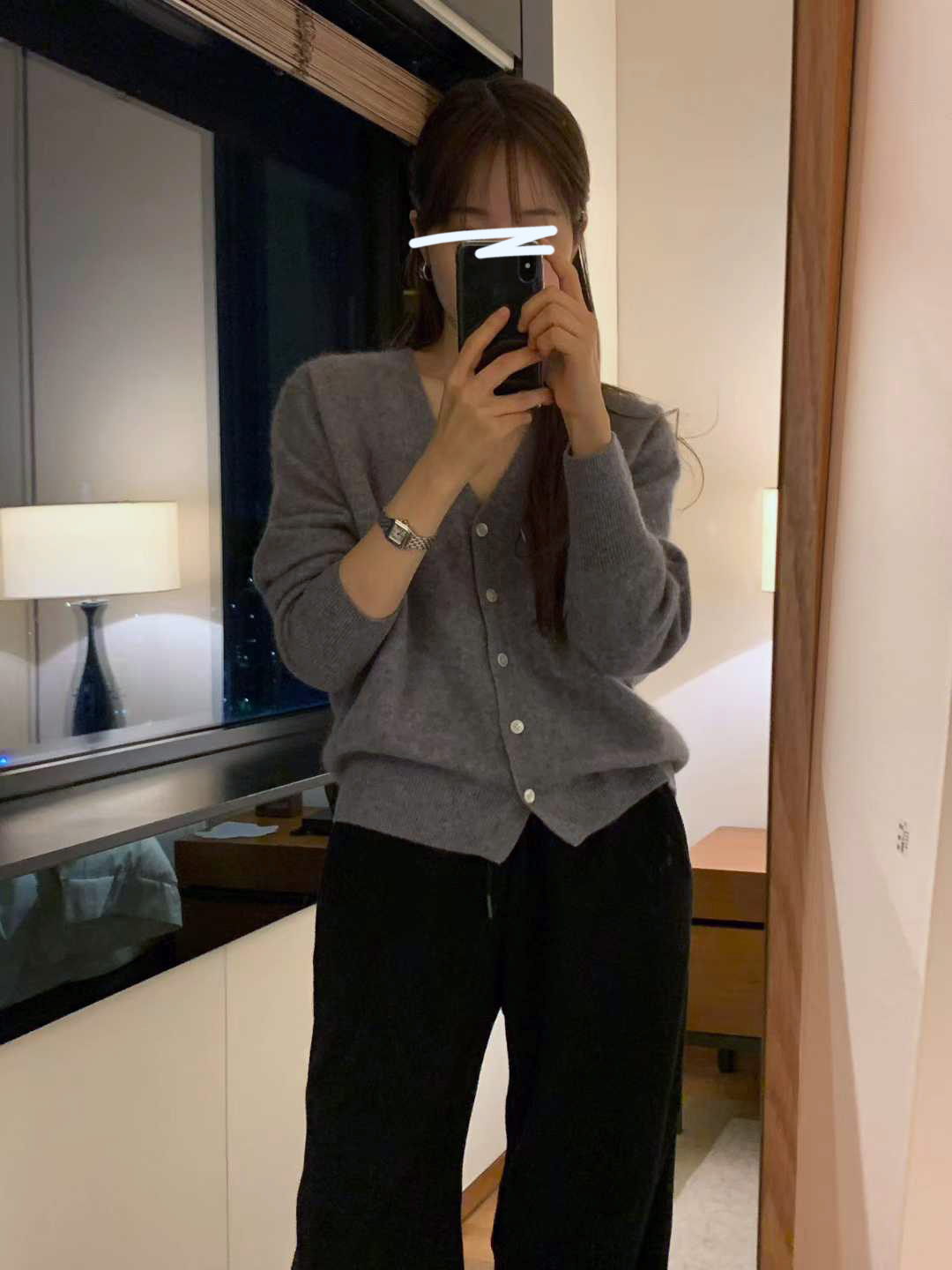 A17.顏值家V領柔美5%CASHMERE小外套