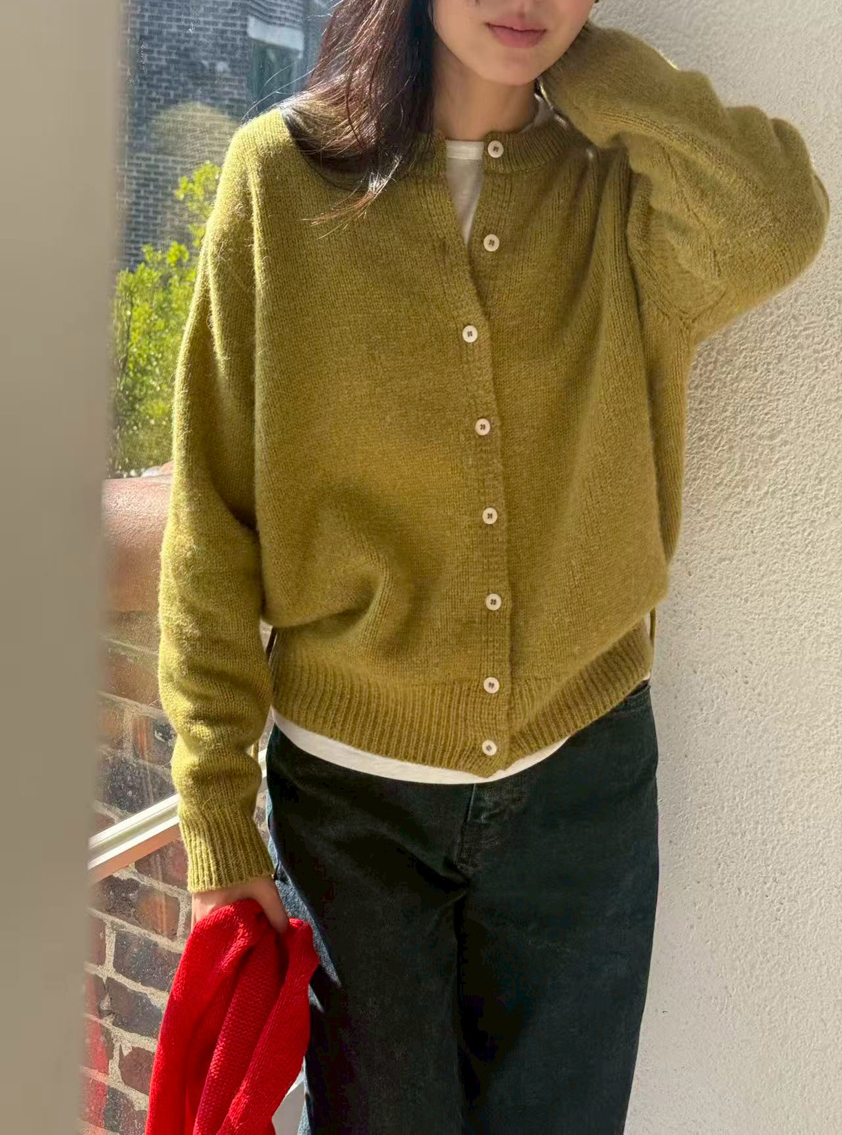 B44.瘦瘦歐膩高級綁帶毛衣小外套