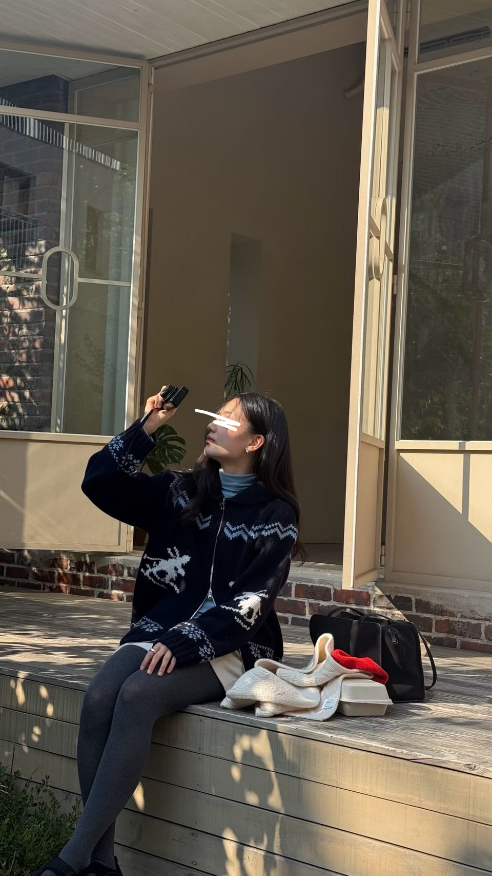 B53.瘦瘦歐膩雪橇麋鹿毛衣外套