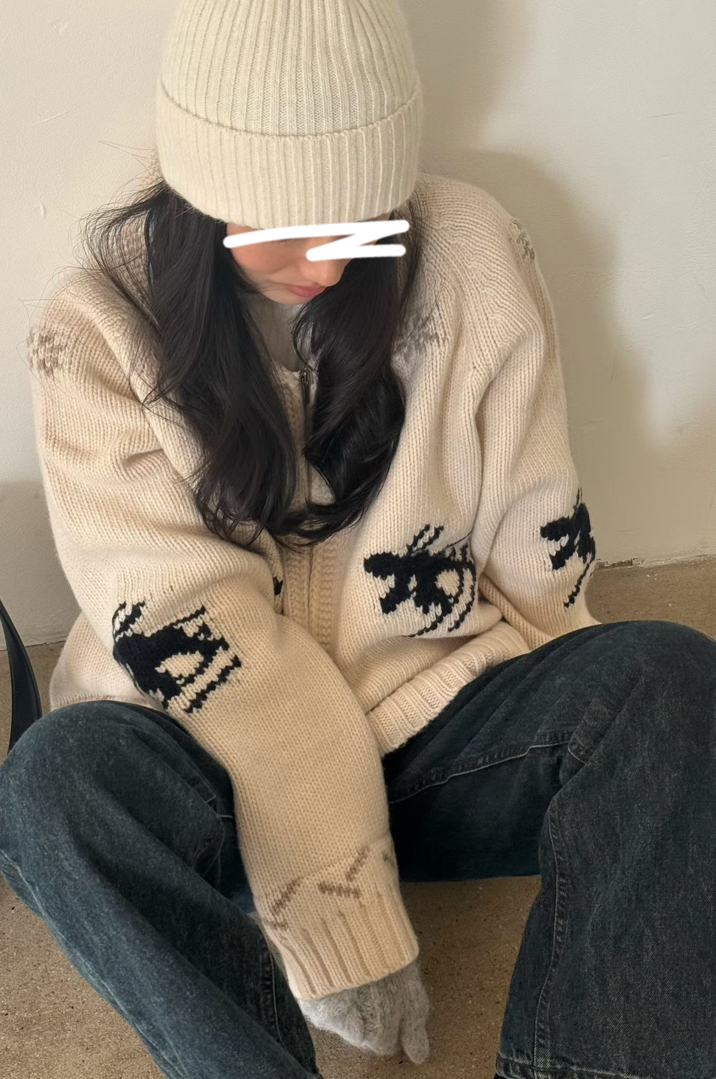 B53.瘦瘦歐膩雪橇麋鹿毛衣外套