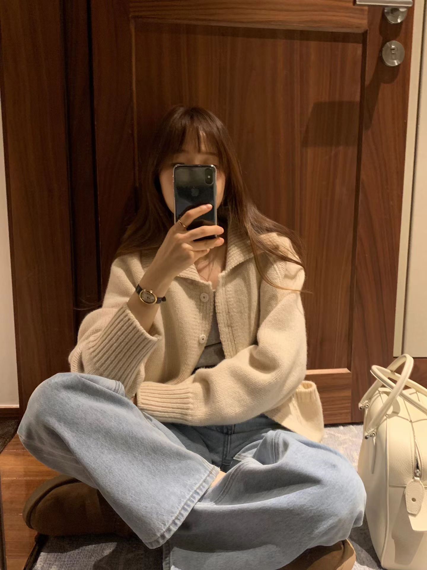 A54.顏值家日系翻領針織外套