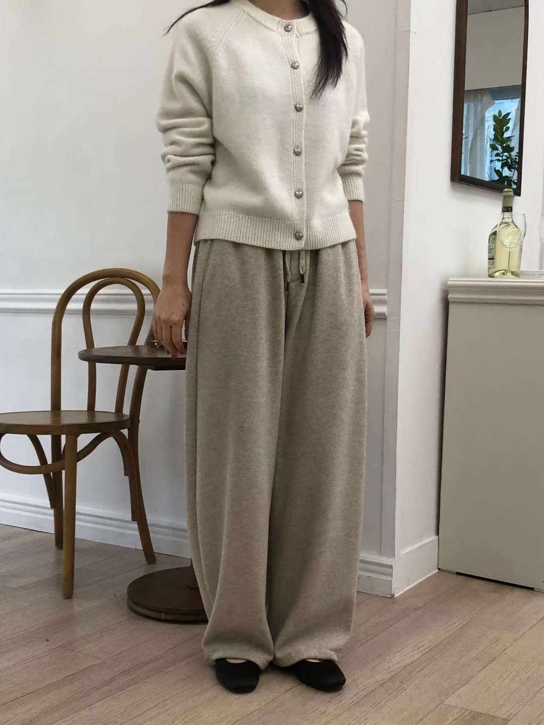 星星家愛心銀釦羊絨小外套