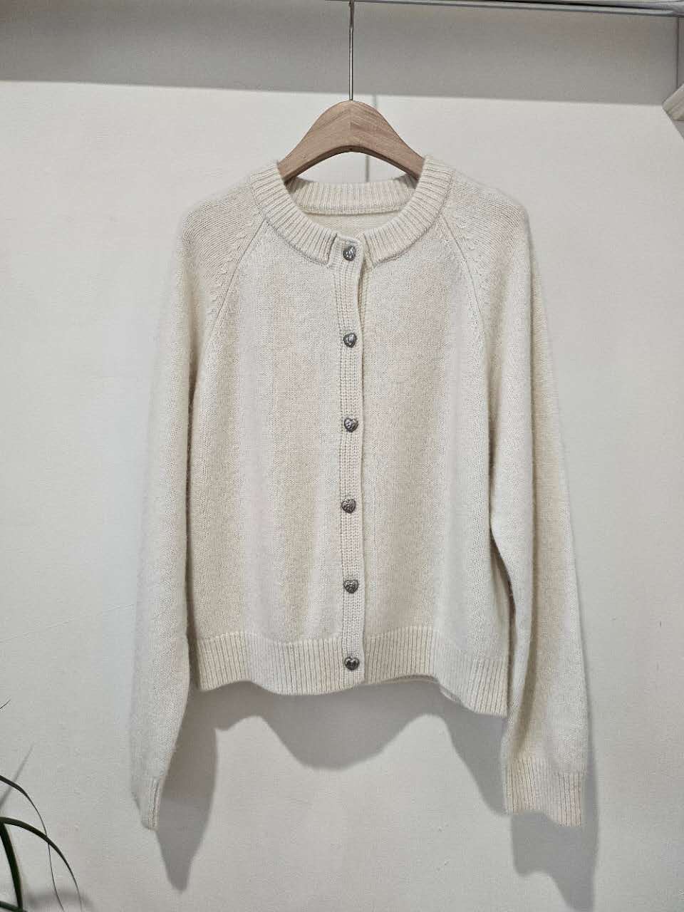 星星家愛心銀釦羊絨小外套