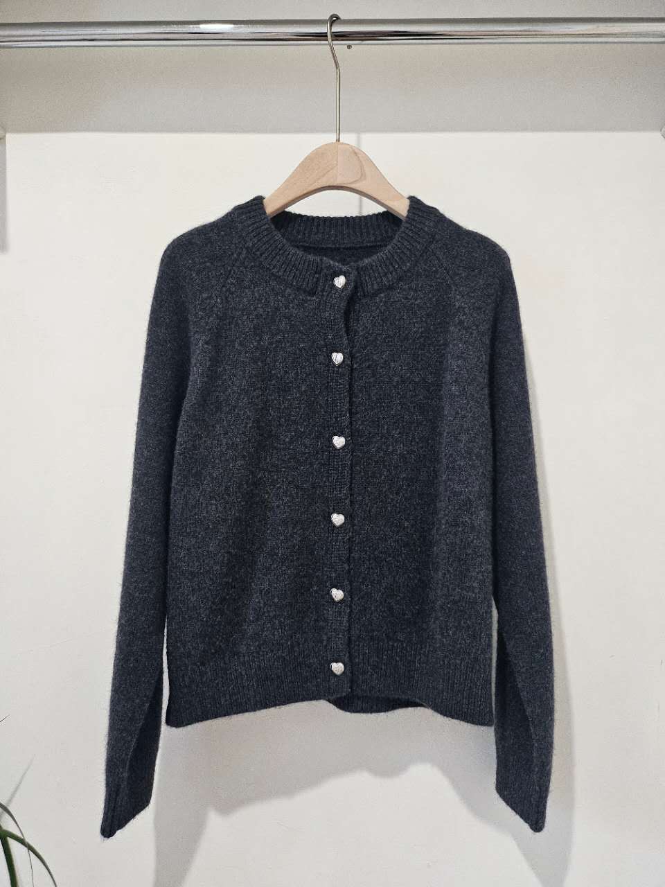 B62.星星家愛心銀釦羊絨小外套