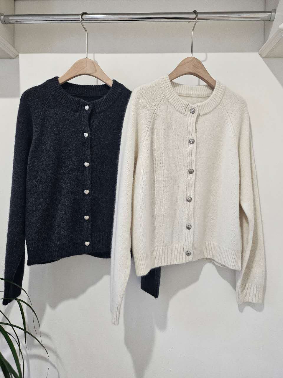 星星家愛心銀釦羊絨小外套