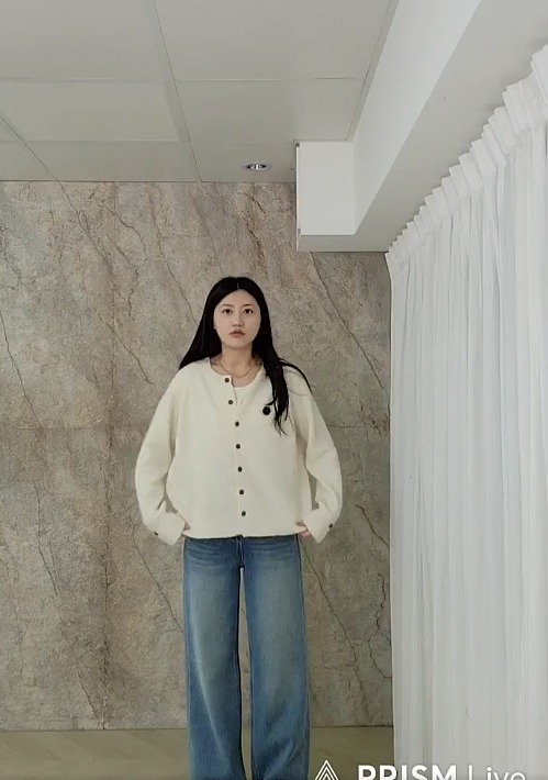 B24.日系木質釦40%浣熊毛衣外套