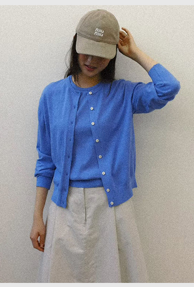 B44.質感家圓領雅致針織小外套