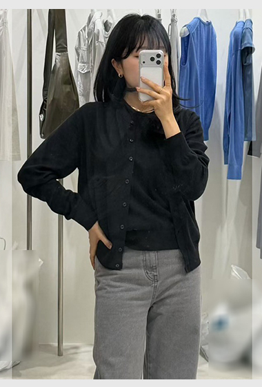 B44.質感家圓領雅致針織小外套