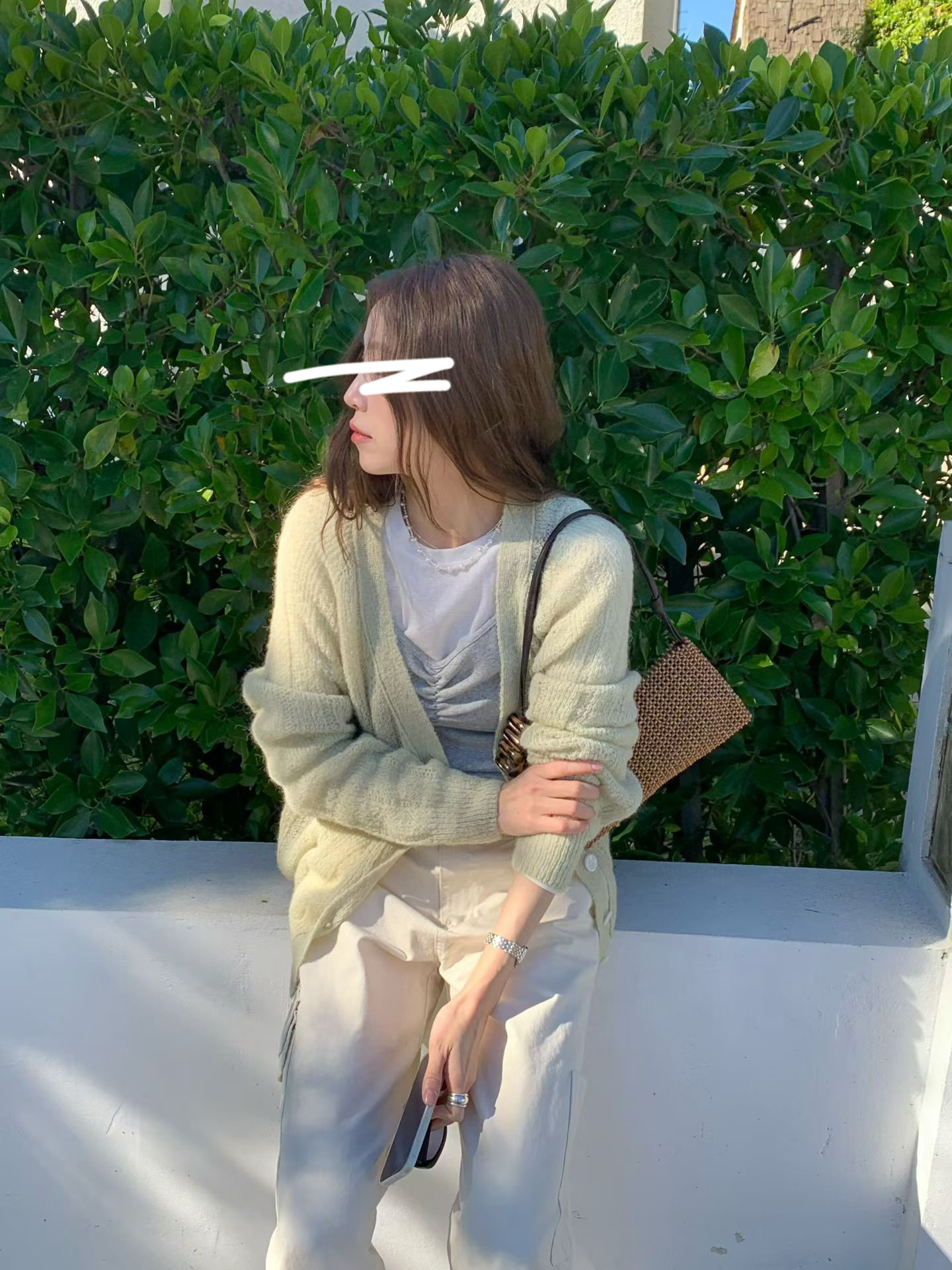 B66.迷人淡雅羊駝毛針織小外套