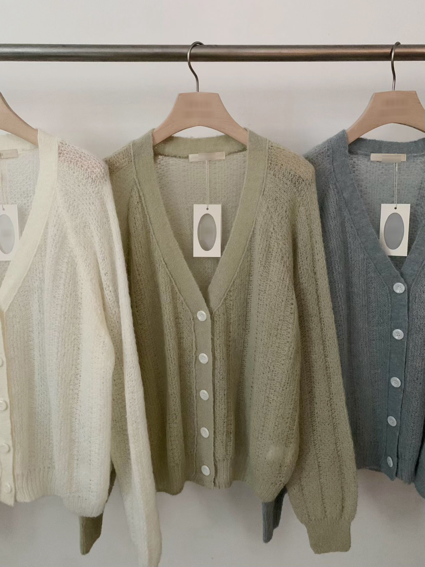 B66.迷人淡雅羊駝毛針織小外套