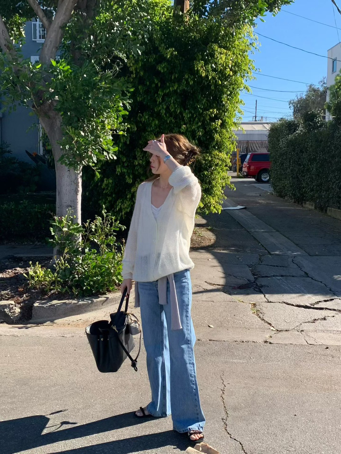 B66.迷人淡雅羊駝毛針織小外套