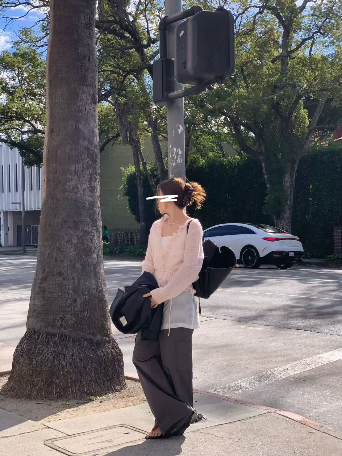 B57.浪漫小波浪粉彩針織小外套