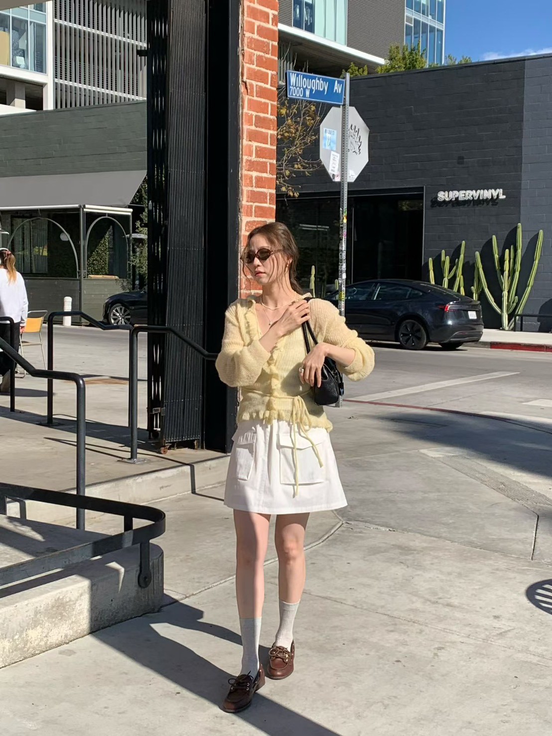 B57.浪漫小波浪粉彩針織小外套