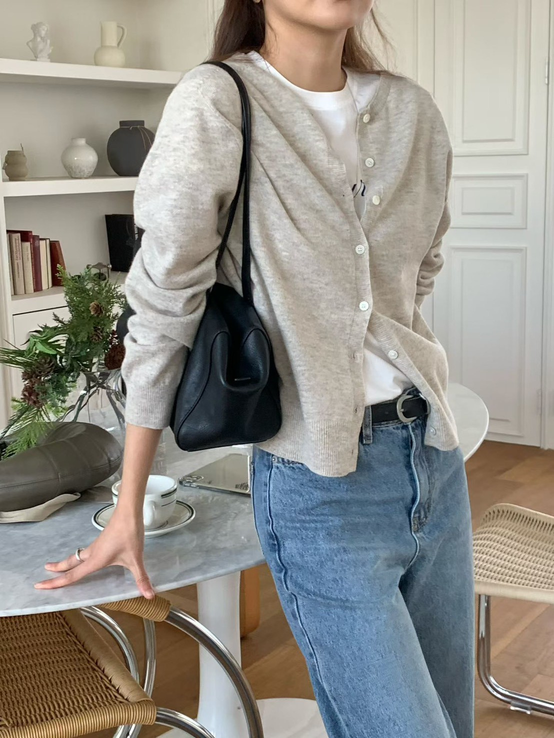 B12.大V家典雅80%WOOL圓領針織小外套