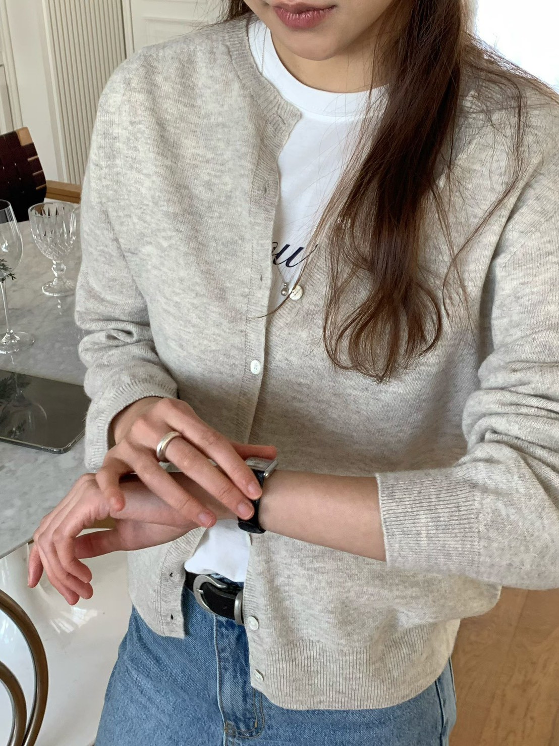 B12.大V家典雅80%WOOL圓領針織小外套