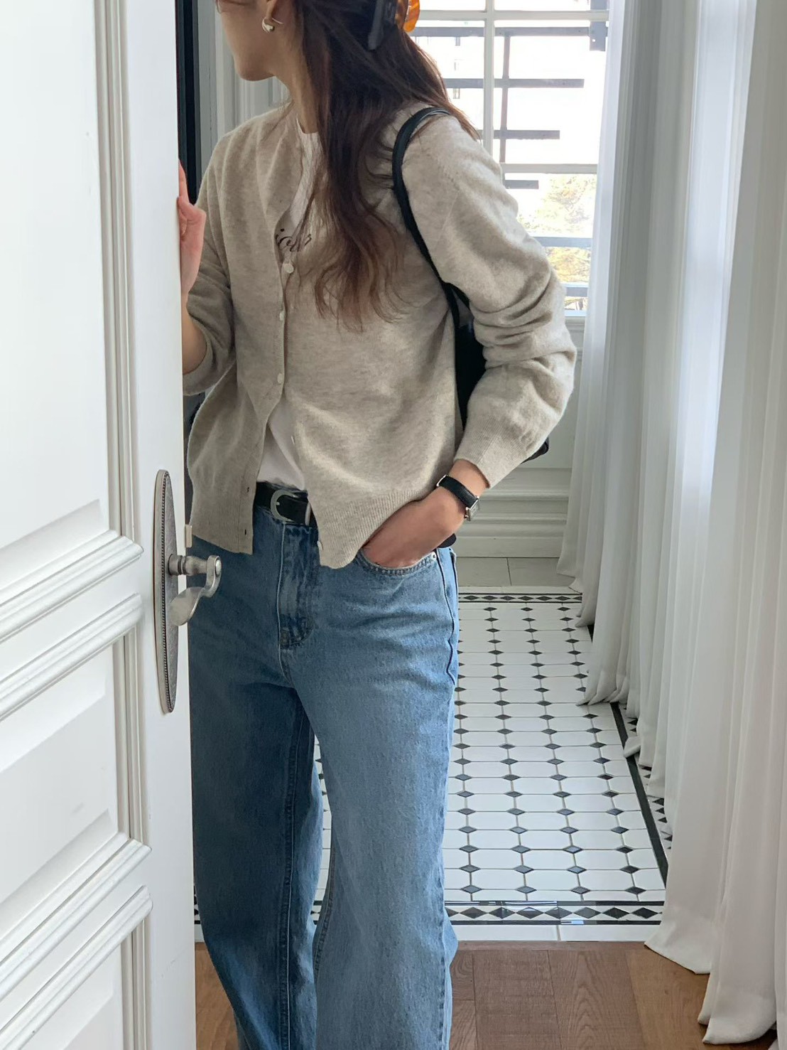 B12.大V家典雅80%WOOL圓領針織小外套