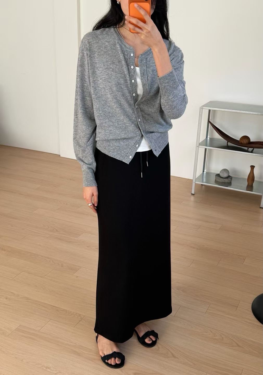 A71.瘦瘦歐膩溫柔排釦針織小外套