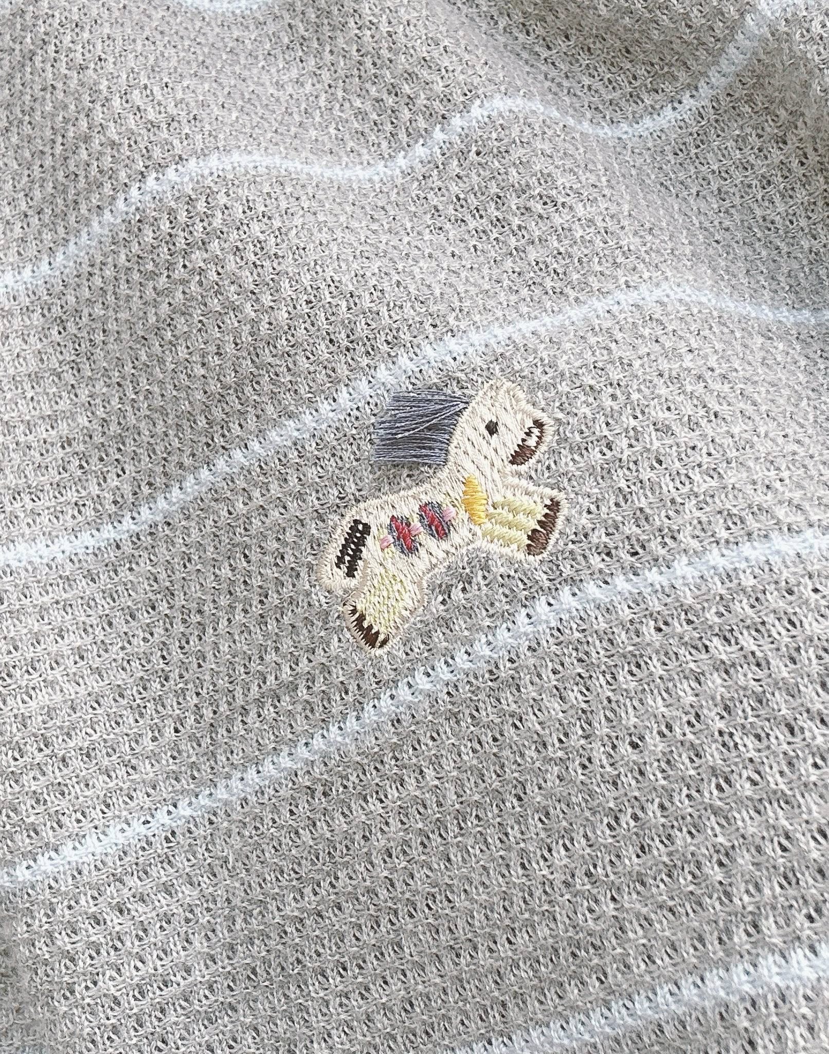 B106.細緻羊毛混訪條紋小外套