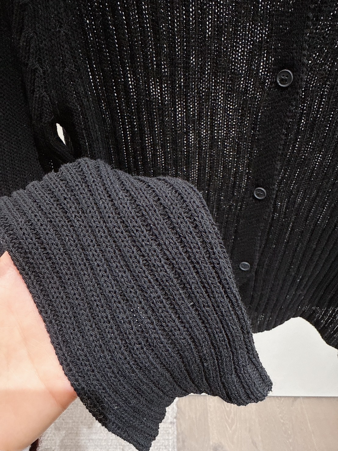 A13.好身材坑條排釦針織小外套