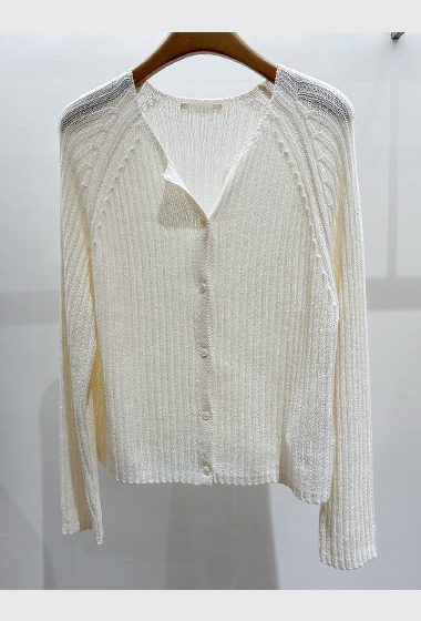 A13.好身材坑條排釦針織小外套