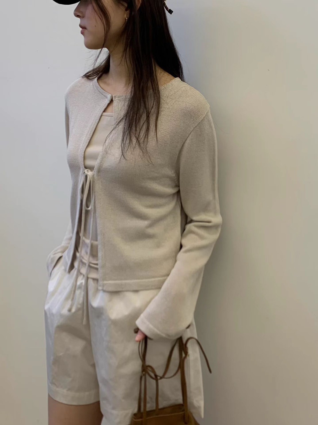 A26.質感家正反兩穿綁帶針織外套