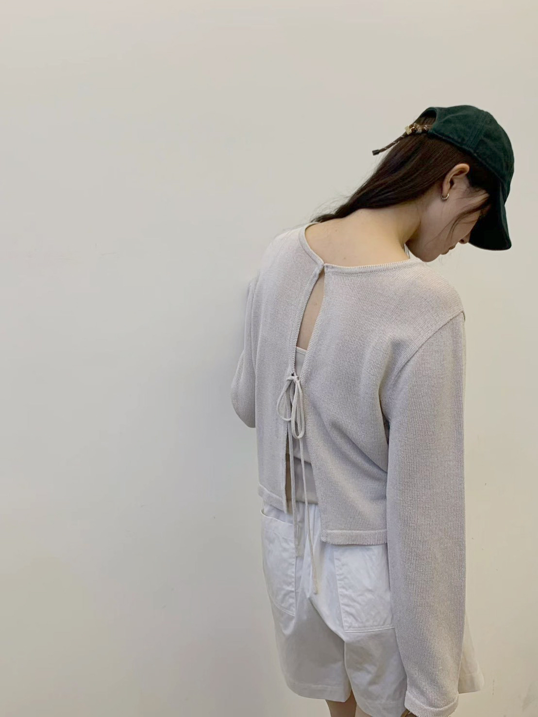 A26.質感家正反兩穿綁帶針織外套