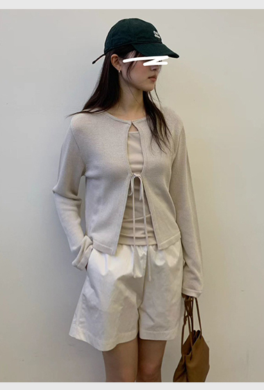 A26.質感家正反兩穿綁帶針織外套