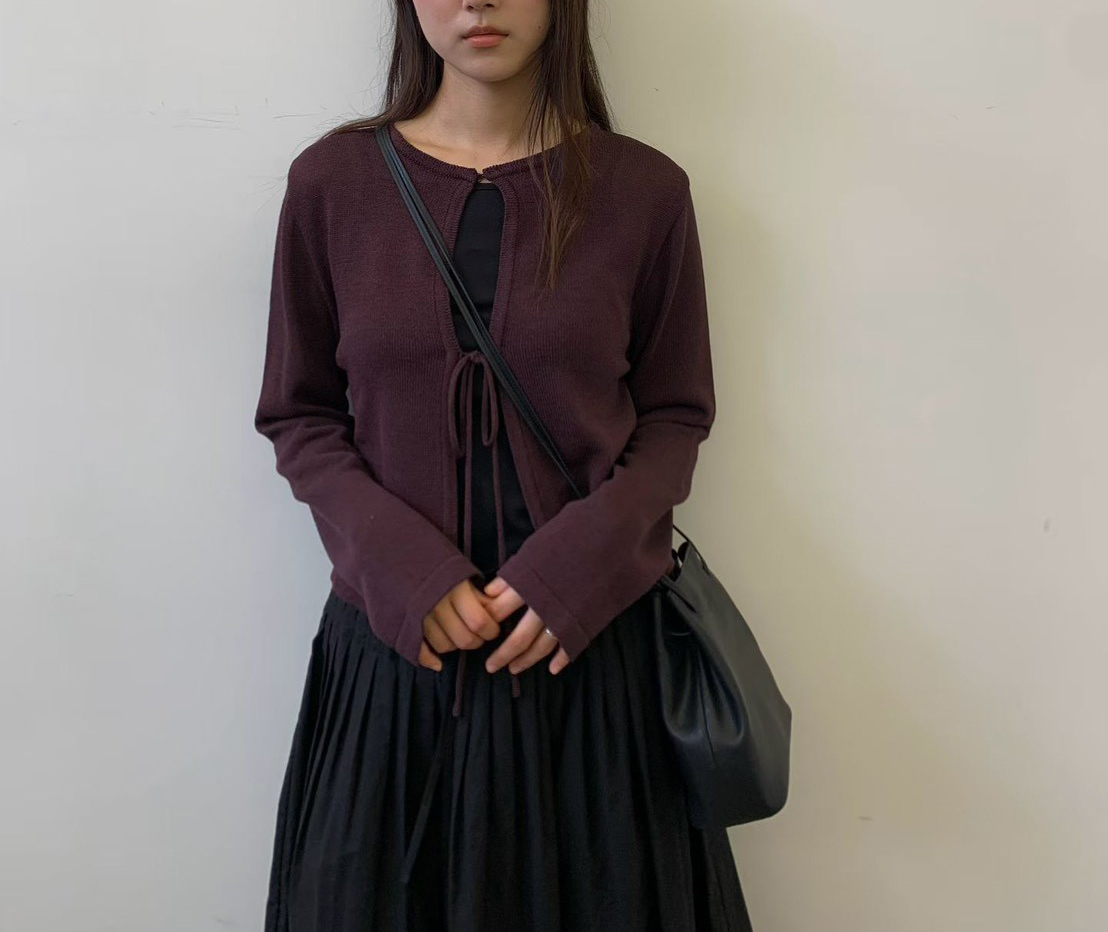 A26.質感家正反兩穿綁帶針織外套