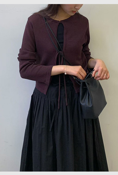 A26.質感家正反兩穿綁帶針織外套