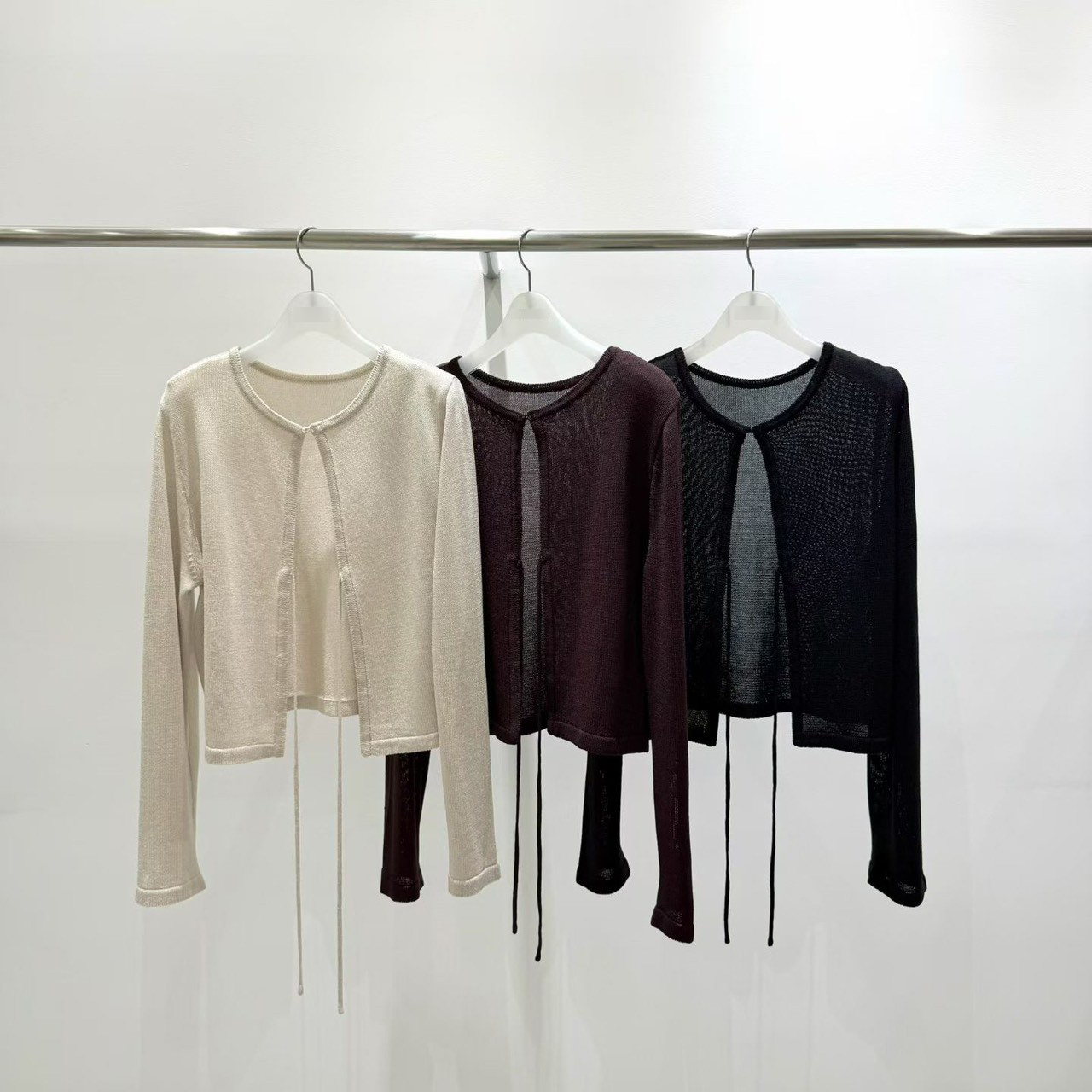 A26.質感家正反兩穿綁帶針織外套